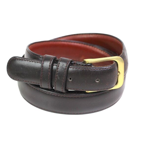 Coach 5700 DARK BROWN GENUINE LEATHER 7/8"Wd CASUAL DRESS MEN'S BELT 36/90 (80T - Picture 2 of 13